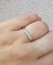Load image into Gallery viewer, .25 Carat Diamond Band with Five Diamonds - 14K White Gold