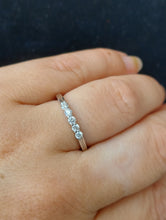 Load image into Gallery viewer, .25 Carat Diamond Band with Five Diamonds - 14K White Gold