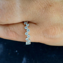 Load image into Gallery viewer, .29 Carat "Bubble" Diamond Wedding Band - 14K White Gold