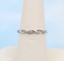 Load image into Gallery viewer, .06 Carat Dainty Diamond Infinity Twist Band - 14K White Gold
