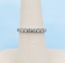 Load image into Gallery viewer, .20 Carat Diamond Circle Milgrain Band - 14K White Gold