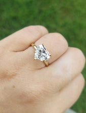 Load image into Gallery viewer, 3.03 Carat Lab Heart Diamond Ring with Hidden Halo - 14K Yellow Gold