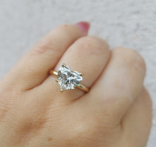 Load image into Gallery viewer, 3.03 Carat Lab Heart Diamond Ring with Hidden Halo - 14K Yellow Gold