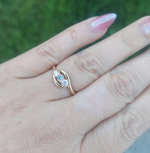 Load image into Gallery viewer, Three Stone "Past Present Future" Lab Diamond Ring - .30 Carats - 14K Yellow Gold