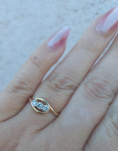 Load image into Gallery viewer, Three Stone "Past Present Future" Lab Diamond Ring - .30 Carats - 14K Yellow Gold