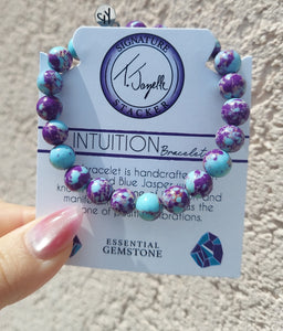 "Intuition" Purple Blue Jasper Stacker - TJazelle