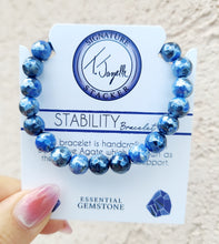 Load image into Gallery viewer, &quot;Stability&quot; Denim Blue Agate Stacker - TJazelle