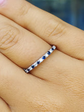 Load image into Gallery viewer, Sapphire and Diamond Band - 14K White Gold