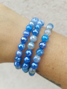 Creativity - Blue Agate Sparkle Stacker - TJazelle