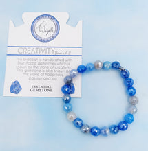 Load image into Gallery viewer, Creativity - Blue Agate Sparkle Stacker - TJazelle