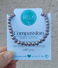 Load image into Gallery viewer, Purple Crystal "Compassion" Stacker - TJazelle HELP