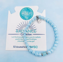Load image into Gallery viewer, Aqua Blue Crystal Radiance AWSC Bracelet - TJazelle HELP Collection