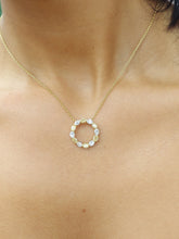 Load image into Gallery viewer, Eternity Necklace with Yellow &amp; Natural Diamonds - 18K Gold