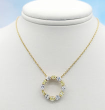 Load image into Gallery viewer, Eternity Necklace with Yellow &amp; Natural Diamonds - 18K Gold