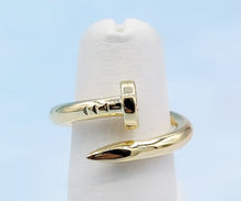 Load image into Gallery viewer, &quot;Tough as Nails&quot; Nail Ring - 14K Yellow Gold