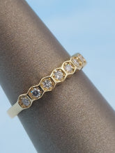 Load image into Gallery viewer, 0.25 Carat Honeycomb Diamond Band - 14K Yellow Gold