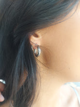Load image into Gallery viewer, Twist White Gold Hoops - 14K White Gold