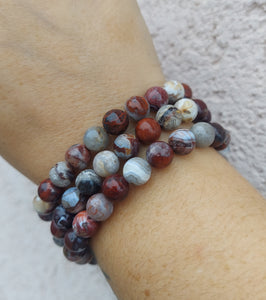 "Intellect" Laguna Lace Agate Stacker -- TJazelle