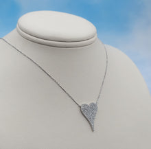 Load image into Gallery viewer, Diamond .55 Carat Heart Necklace - 18K White Gold