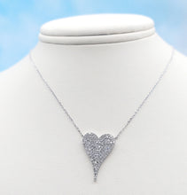 Load image into Gallery viewer, Diamond .55 Carat Heart Necklace - 18K White Gold