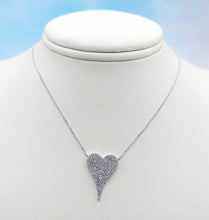 Load image into Gallery viewer, Diamond .55 Carat Heart Necklace - 18K White Gold