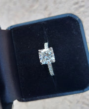 Load image into Gallery viewer, 2.52 Carat Cushion Cut Lab Diamond Engagement Ring - 14K White Gold