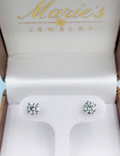 Load image into Gallery viewer, 2 Carat Lab Diamond Stud Earrings - 14K White Gold