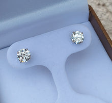Load image into Gallery viewer, 2 Carat Lab Diamond Stud Earrings - 14K White Gold