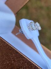 Load image into Gallery viewer, 2 Carat Lab Diamond Stud Earrings - 14K White Gold