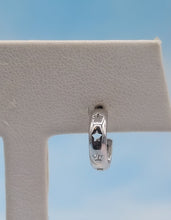 Load image into Gallery viewer, Star Cut Out Small Post Hoop Earrings - Sterling Silver
