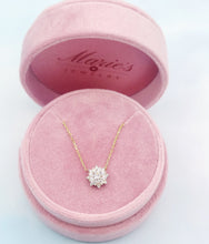 Load image into Gallery viewer, Lumina Diamond Flower Cluster Pendant &amp; Chain - 14K Yellow Gold