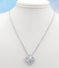 Load image into Gallery viewer, Diamond Cut Fluted Clover Necklace - Sterling Silver