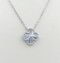 Load image into Gallery viewer, Diamond Cut Fluted Clover Necklace - Sterling Silver