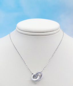 Interlocking Circles Necklace - Sterling Silver