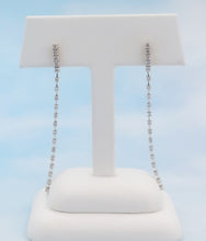 Load image into Gallery viewer, Long Diamond Dangle Earrings - 14K Yellow Gold