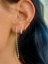 Load image into Gallery viewer, Long Diamond Dangle Earrings - 14K Yellow Gold