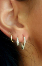 Load image into Gallery viewer, Kite Diamond Huggie Hoops - 14K