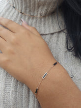 Load image into Gallery viewer, Black Ony &amp; Rose Gold Inlay Bracelet - 14K Rose Gold