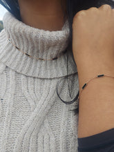 Load image into Gallery viewer, Black Onyx &amp; Rose Gold Inlay Necklace - 14K Rose Gold