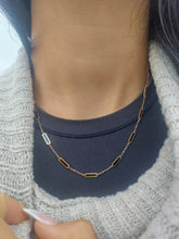 Load image into Gallery viewer, Black Onyx &amp; Rose Gold Inlay Necklace - 14K Rose Gold