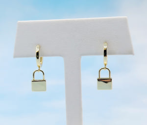 Darby Locket Huggie Hoop Earrings - Lotus Jewelry