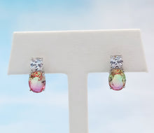 Load image into Gallery viewer, Watermelon Tourmaline Post Earrings - Sterling Silver