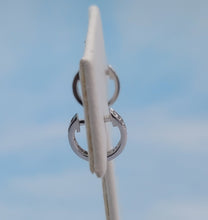 Load image into Gallery viewer, Tiny Diamond Huggie Hoop - 14K White Gold - .05 Carat