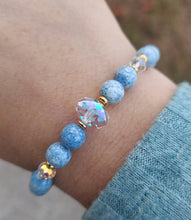 Load image into Gallery viewer, Erin Blue Granite Beaded Bracelet - Stash