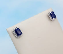 Load image into Gallery viewer, Blue Sapphire Glitz Stud Earrings - Samuel B