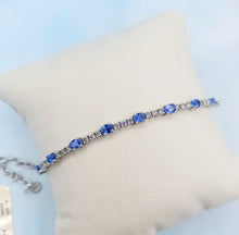 Load image into Gallery viewer, Blueberry Sapphire &amp; Diamond Le Vian Bracelet - 14K White Gold