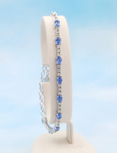 Load image into Gallery viewer, Blueberry Sapphire &amp; Diamond Le Vian Bracelet - 14K White Gold