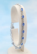 Load image into Gallery viewer, Blueberry Sapphire &amp; Diamond Le Vian Bracelet - 14K White Gold