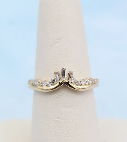 Diamond Engagement Ring Companion Band - 14K Yellow Gold