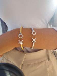 XO Open Cuff Italian Hook Bracelets